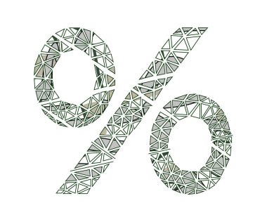 Yüzde işaretleri. Çiçek Tasarım.