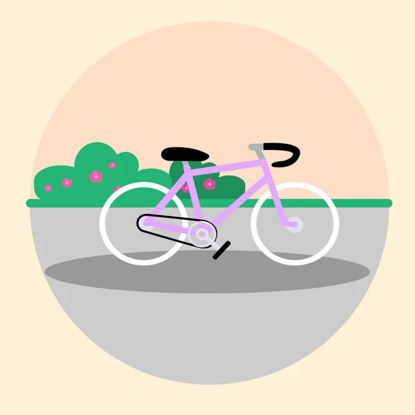 Bicicleta Rua Ilustração Vetorial —  Vetores de Stock