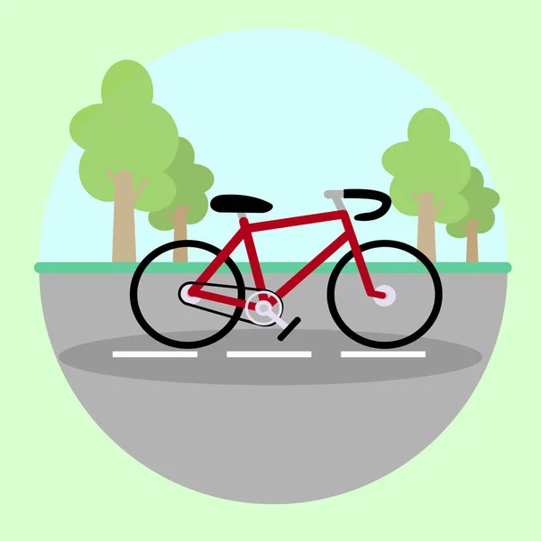 Vélo Dans Rue Illustration Vectorielle — Image vectorielle