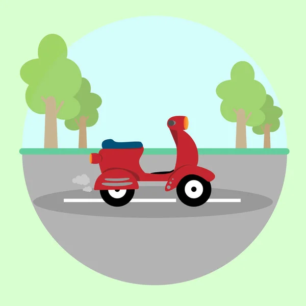 Motocicleta Rua Ilustração Vetorial —  Vetores de Stock