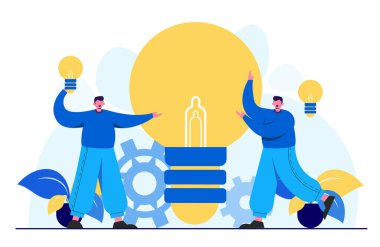 İniş sayfası şablonu için iş fikri çizimi