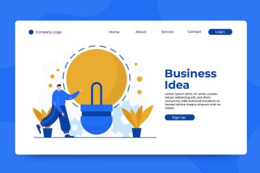 iş fikri konsepti iniş sayfası şablonu
