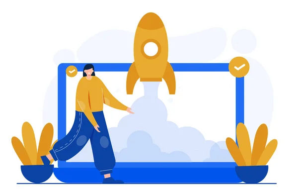 İniş sayfası şablonu için başlangıç konsepti çizimi