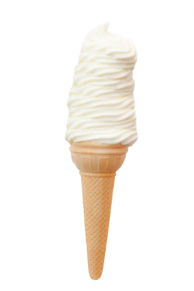 Мороженое Вафельной Чашке Изолированном Фоне — стоковое фото