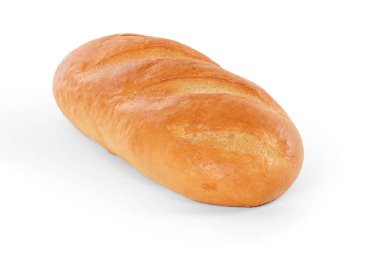 Beyaz arkaplanda ekmek