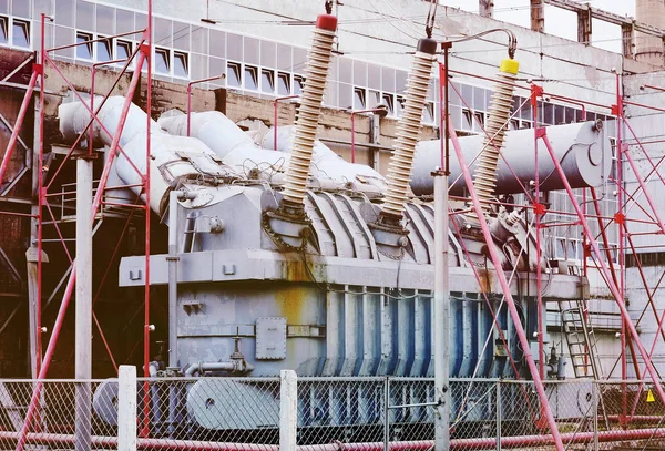 Trasformatore di potenza.Centrale elettrica — Foto Stock