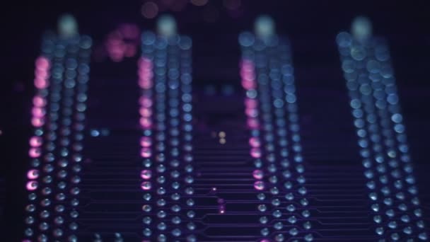 紫色的芯片特写 — 图库视频影像