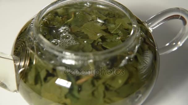 Close up of Chinese Green tea leaves