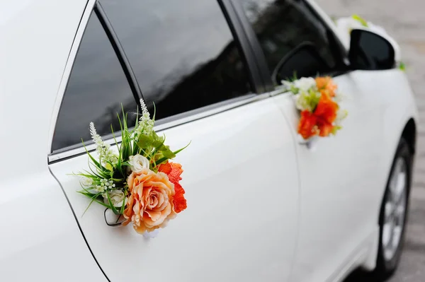 Wedding decoration on wedding car