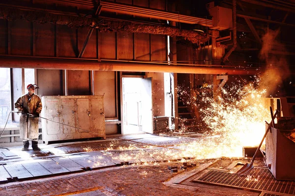 Blast furnace at a metallurgical plant