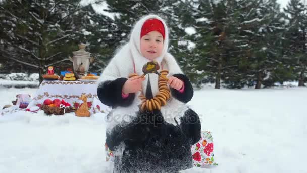 庆祝狂欢节在俄国 — 图库视频影像