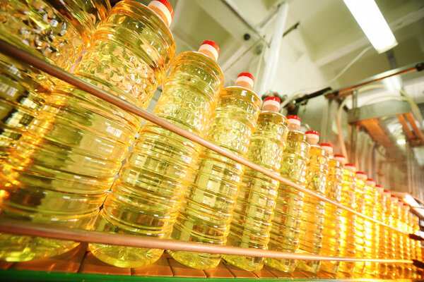 A factory for the production of sunflower oil.