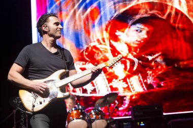 Santa Rosa, CA/USA - 10/8/19: Dweezil Zappa performs during the Experience Hendrix tour at the Luther Burbank Center for the Arts. He's an American rock guitarist and son of Frank Zappa.