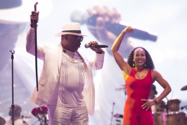 Chicago, IL/USA: 7/20/19: Ronald Isley sings lead vocals with The Isley Brothers at Pitchfork Music Festival. They're known for their Grammy Award-winning hit, 