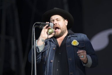 Napa, CA/USA: 5/25/19: Nathaniel Rateliff & the Night Sweats perform at BottleRock. Their debut studio album was released in 2015. It hit #1 on Billboards US Folk chart, #4 on Billboard Rock chart.