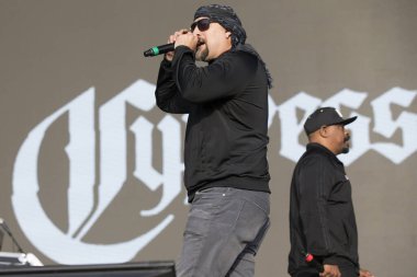 Napa, CA/USA: 5/25/19: B-Real and Sen Dog of Cypress Hill perform at BottleRock. Cypress Hill was the first Latino American hip hop recording group to have platinum and multi-platinum albums. 
