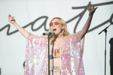 Mountain View, CA/USA - 7/8/17: Natasha Bedingfield performs at Shoreline Amphitheatre. She's an English singer and songwriter. She received a Grammy Award nomination for Best Female Pop Vocal Performance for the title track 
