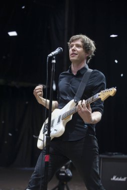 Mountain View, CA/USA: 6/24/17: OK GO performs at ID10T Festival.  Damian Kulash leads the band. OK GO is a Grammy Award winning band.  