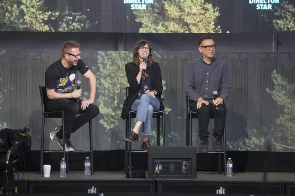 Mountain View Usa Chris Hardwick Entrevista Portlandia Com Fred Armisen — Fotografia de Stock