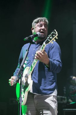 Concord, CA/USA: 7/6/17: Chino Moreno leads the Deftones at Concord Pavilion. They're an American alternative metal band formed in Sacramento, California in 1988. Their latest release, titled Gore, was released in 2016.