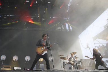 Napa, Ca / Usa: 5 / 31 / 14: Stephan Jenkins Bottlerock Müzik Festivali 'nde Üçüncü Göz Körü grubunu yönetiyor. Gruplar 
