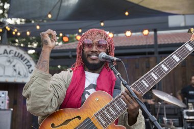 Pataluma, CA/USA - 6/24/19: Stephen Lee Bruner aka Thundercat performs at Lagunitas Brewing Company. In 2016 he won a Grammy for Best Rap/Sung Performance for his work on the track 