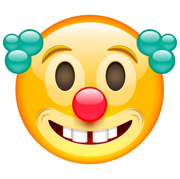 Felice faccia da clown cartone animato — Vettoriale Stock