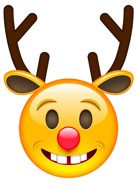 Šťastné Vánoce kreslený jelen — Stockový vektor