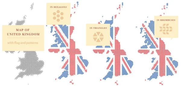 Maps of United Kingdom — Stock Vector