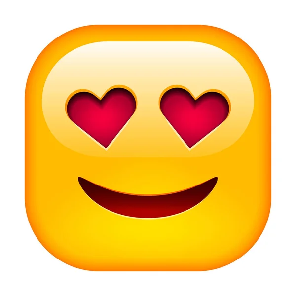 Sorridi in amore emoticon — Vettoriale Stock