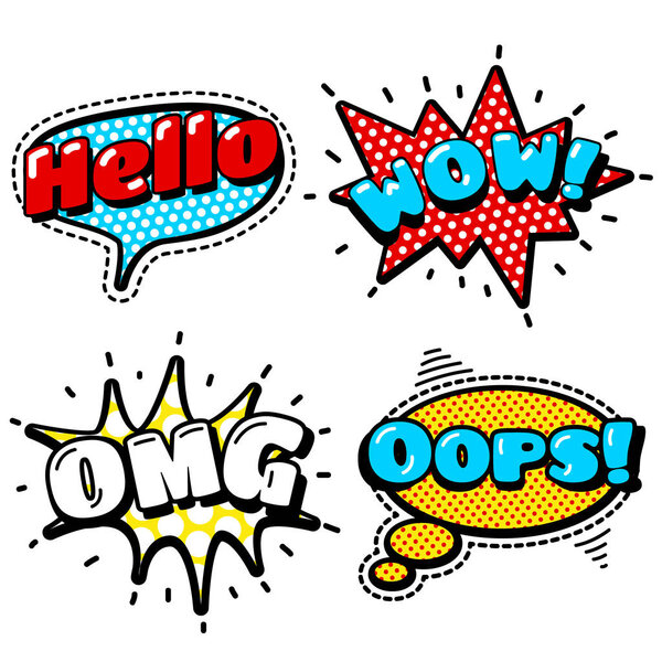 speech bubbles Patch Badges