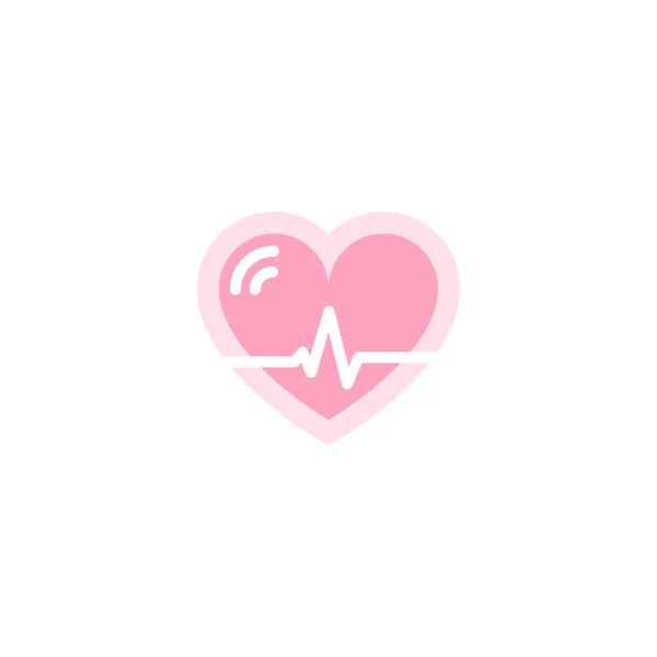 Heartbeat logga logotyp — Stock vektor