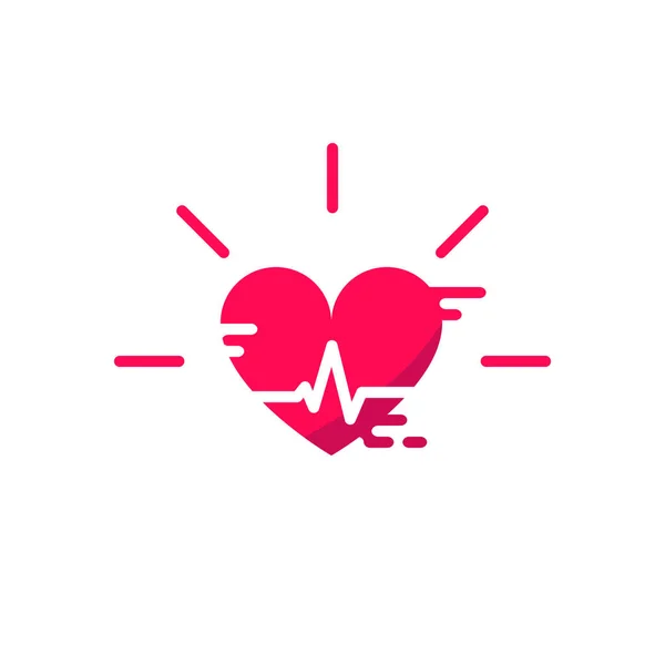 Heartbeat teken logo — Stockvector