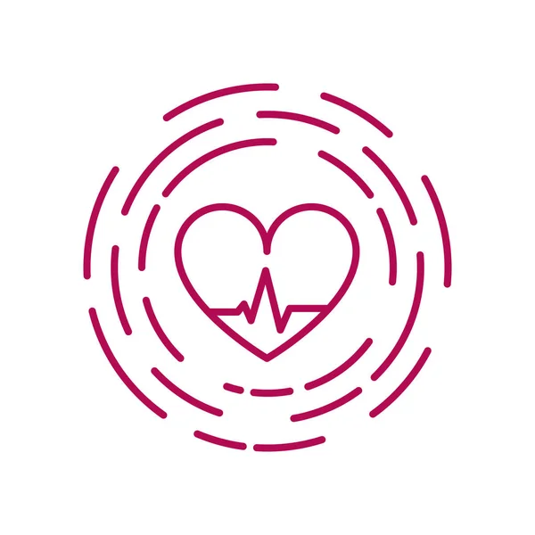Heartbeat teken logo — Stockvector