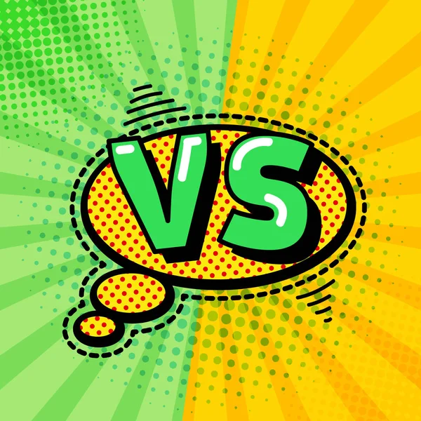 Versus signo en estilo retro cómico — Vector de stock