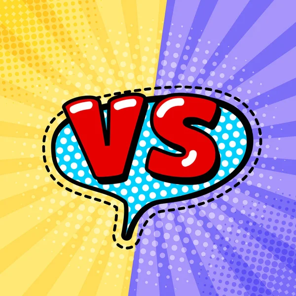 Versus signo en estilo retro cómico — Vector de stock