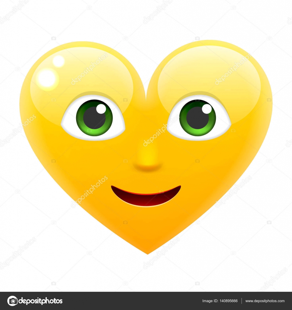 心の笑顔の顔文字 ストックベクター C Ober Art 140895666