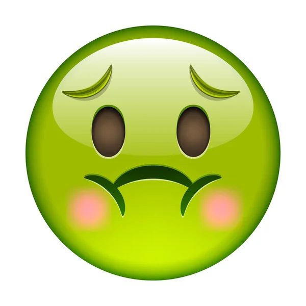 Emoticon con icona Nausea — Vettoriale Stock