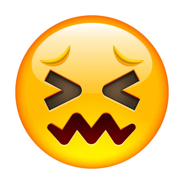 Emoticon infelice confuso — Vettoriale Stock