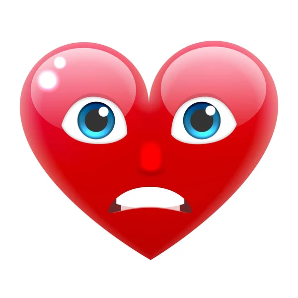 Emoticono corazón enojado — Archivo Imágenes Vectoriales