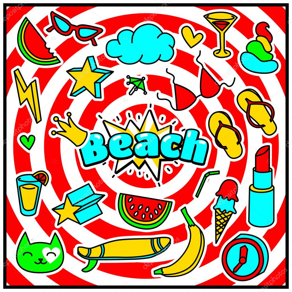 Fashion badges set — Stock Vector © oberart 148419237