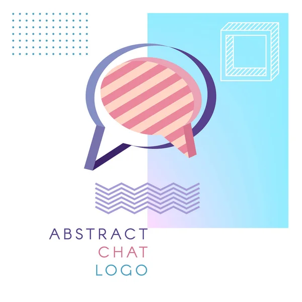 Logotipo de chat abstrato — Vetor de Stock