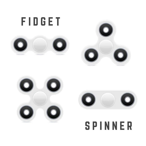 Brinquedo Fidget Spinner. Estresse e alívio da ansiedade — Vetor de Stock