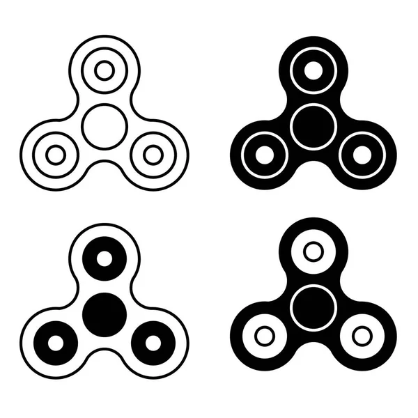 Hand Fidget Spinner Toy Set — Stock Vector