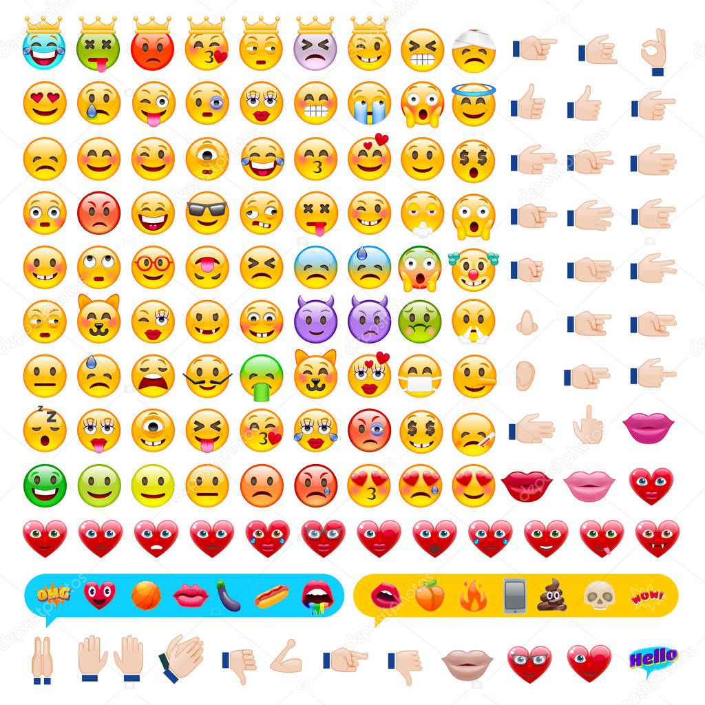 Set of Emoticons. Set of Emojis