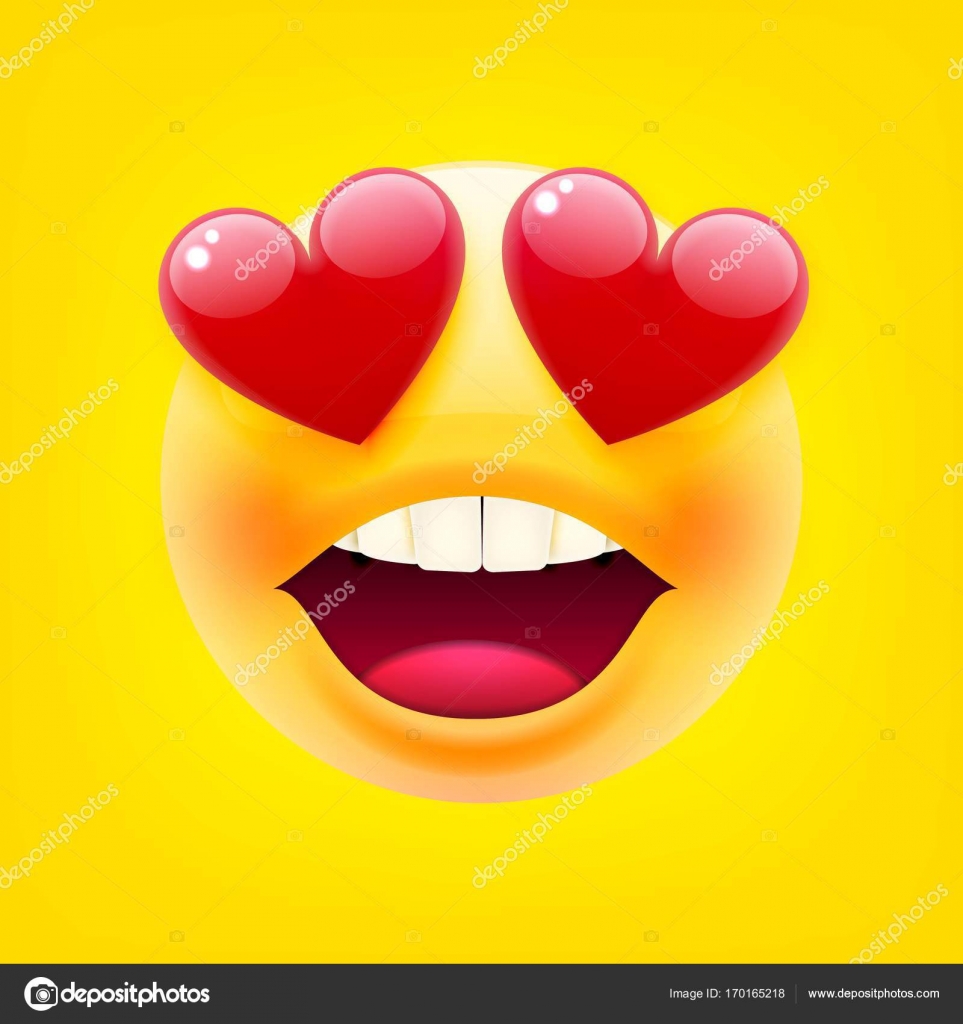 😍 Rosto Sorridente Com Olhos De Coração Emoji