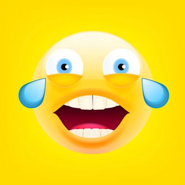 Sevinç gözyaşları ile yüz