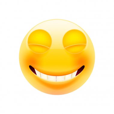 Gülümseyen gözlerle gülen yüz