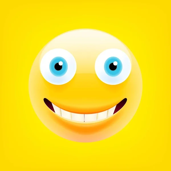 Visage légèrement souriant Emoji — Image vectorielle