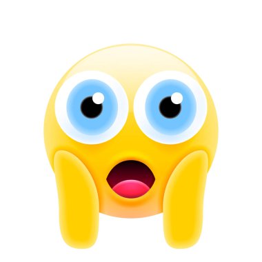 Korku Emoji çığlık yüz
